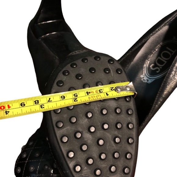 TOD'S designer Gommino Patent Cap Toe Limousine Black pump 40 - Picture 11 of 12